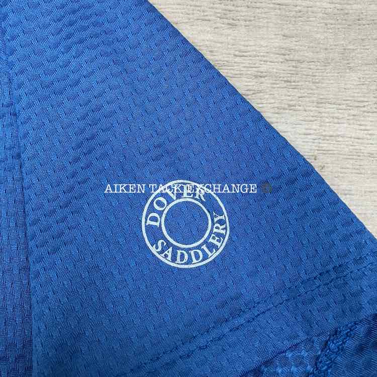 Dover Saddlery Quarter Zip Short Sleeve Shirt, Blue, Size XS