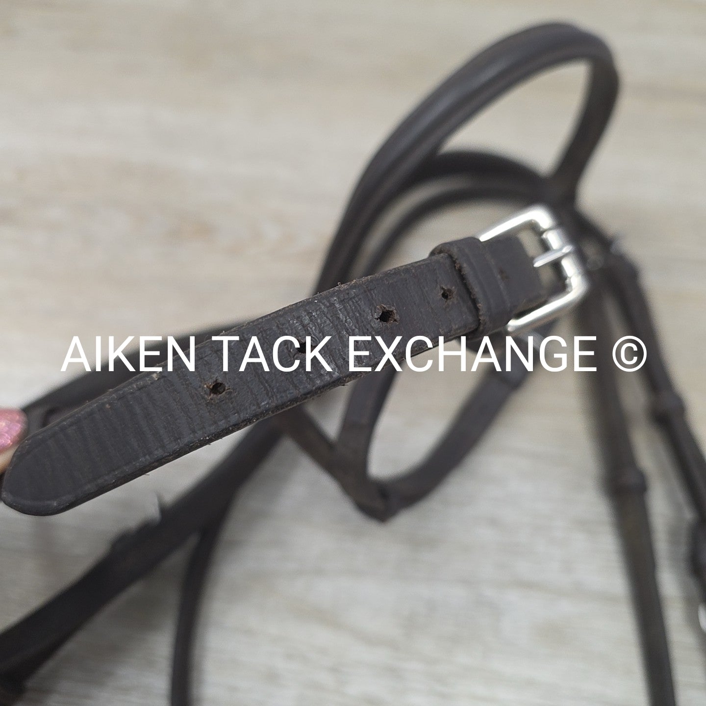 Plain Raised Bridle, No Reins, Brown, Size Cob