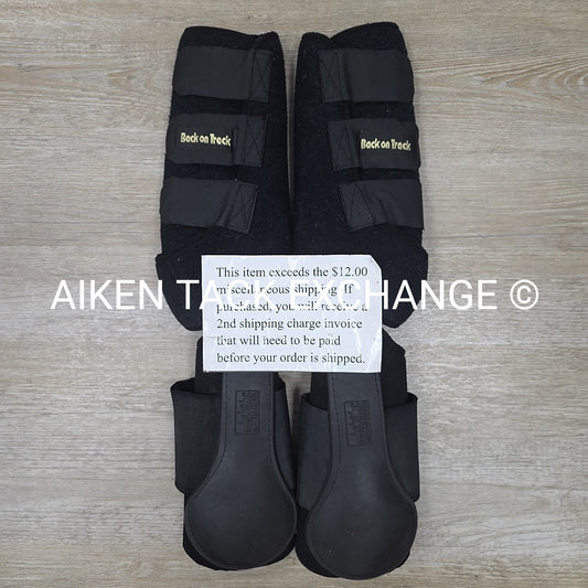 BARGAIN BUNDLE: Eskadron Brushing Boots, Medium & Back on Track Exercise Boots,
