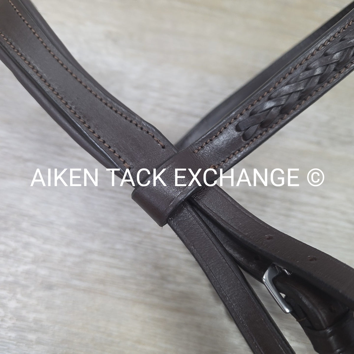 Ergonomic Figure 8 Bridle, No Reins, Brown, Size Full