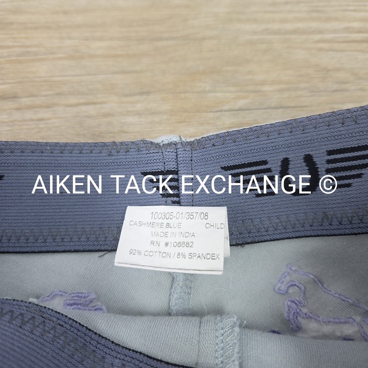 TuffRider Cotton Embossed Knee Patch Pull On Jods, Size 8