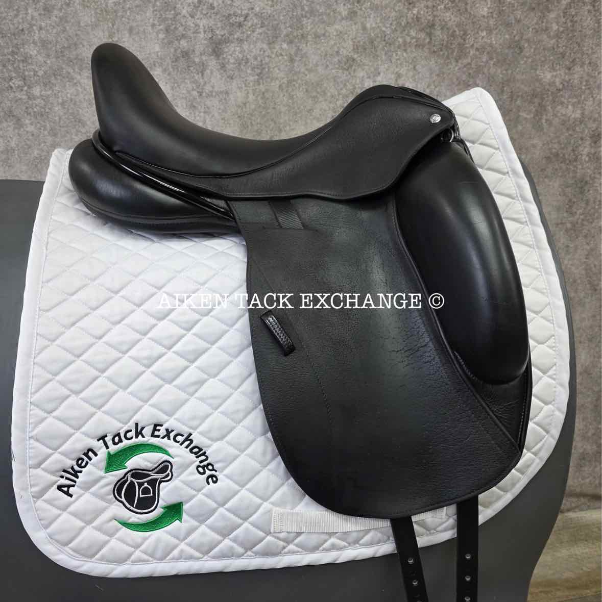 2017 Custom Saddlery Icon Flight Monoflap Dressage Saddle, 17.5" Seat, Adjustable Tree, Wool Flocked Hybrid Panels