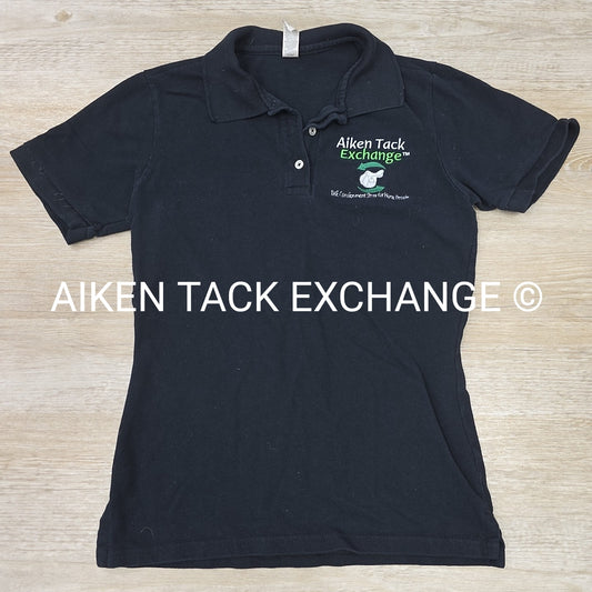 Short Sleeve Collared Polo Shirt with ATE Logo, Women's Size Small