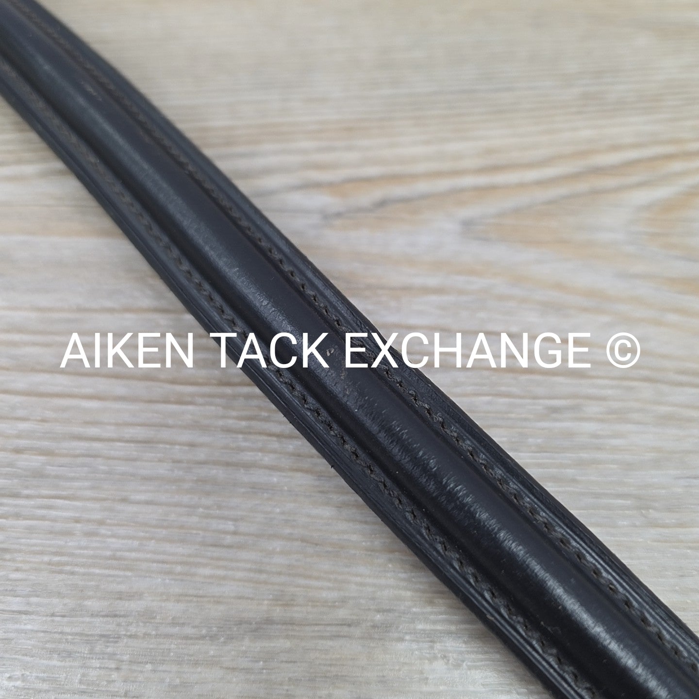 Plain Raised Browband, Black, 16"