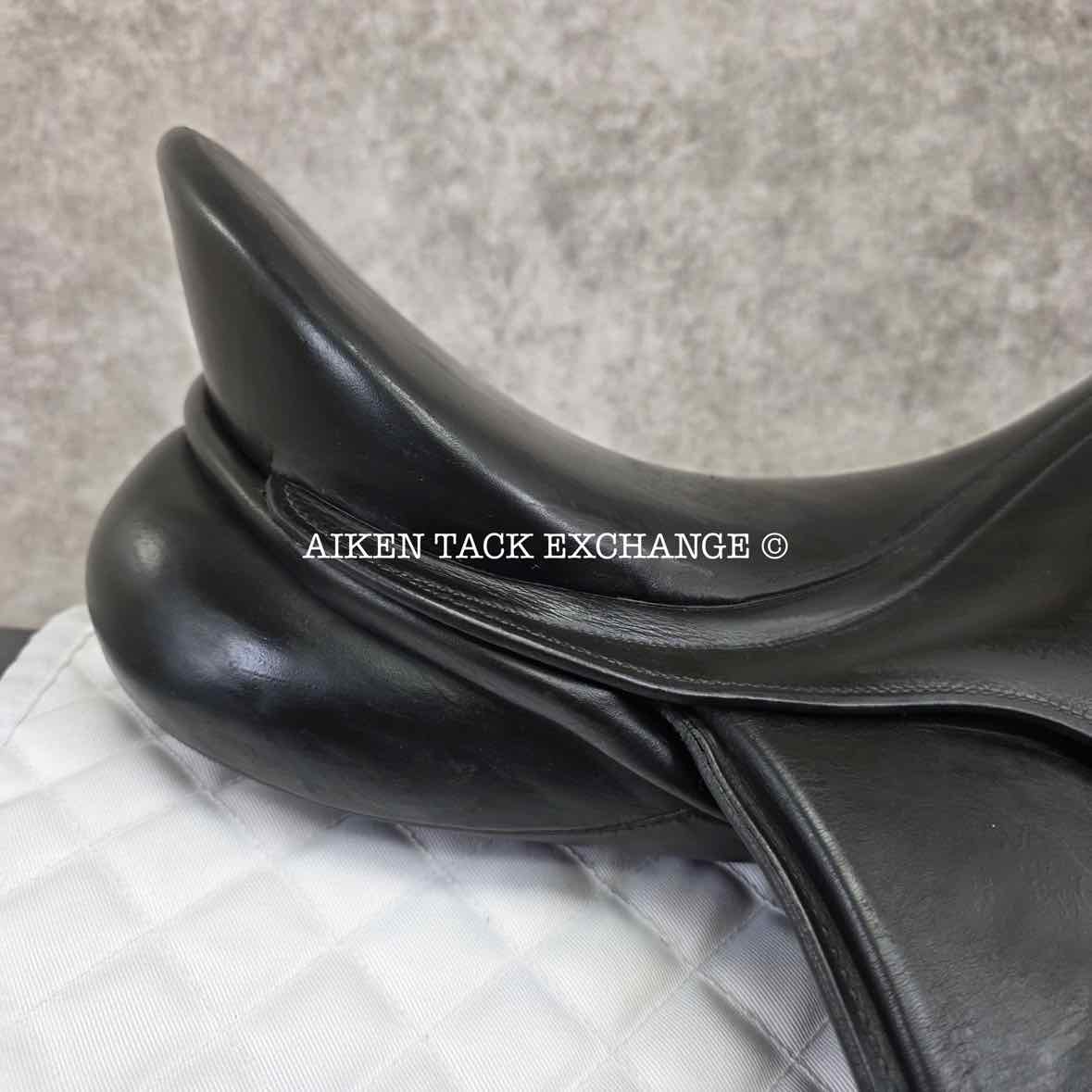 1986 Kieffer Udo Lange Dressage Saddle, 17" Seat, Narrow Tree, Wool Flocked Panels