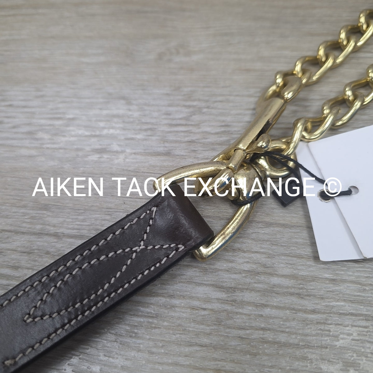 Dover Saddlery Suffolk Leather Lead with Chain