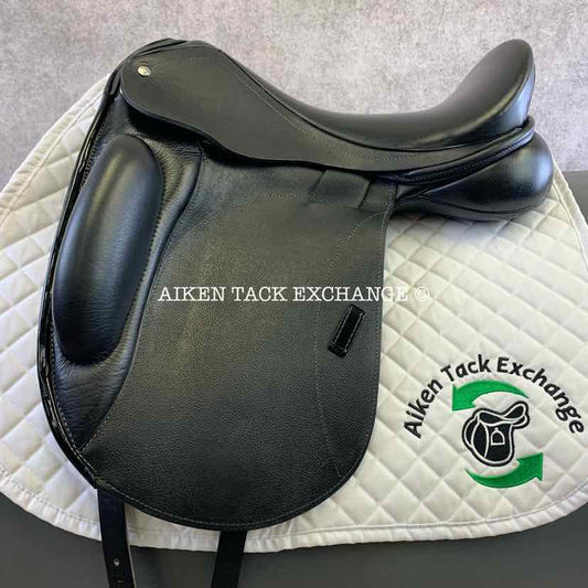2018 Custom Saddlery Advantage Monoflap Dressage Saddle, 18" Seat, Adjustable Tree, Wool Flocked Pony Panels