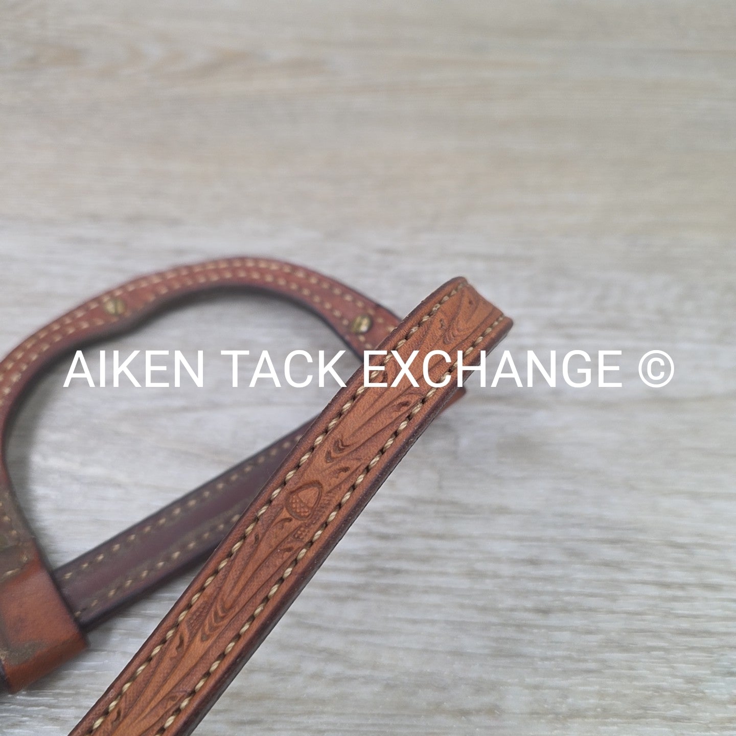 One Ear Silver Western Show Headstall, No Reins, Size Full
