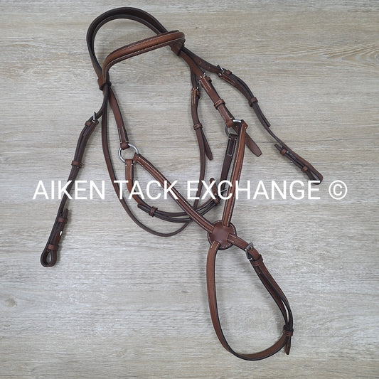 Dover Saddlery Circuit Plain Raised Figure 8 Bridle, No Reins, Size Full