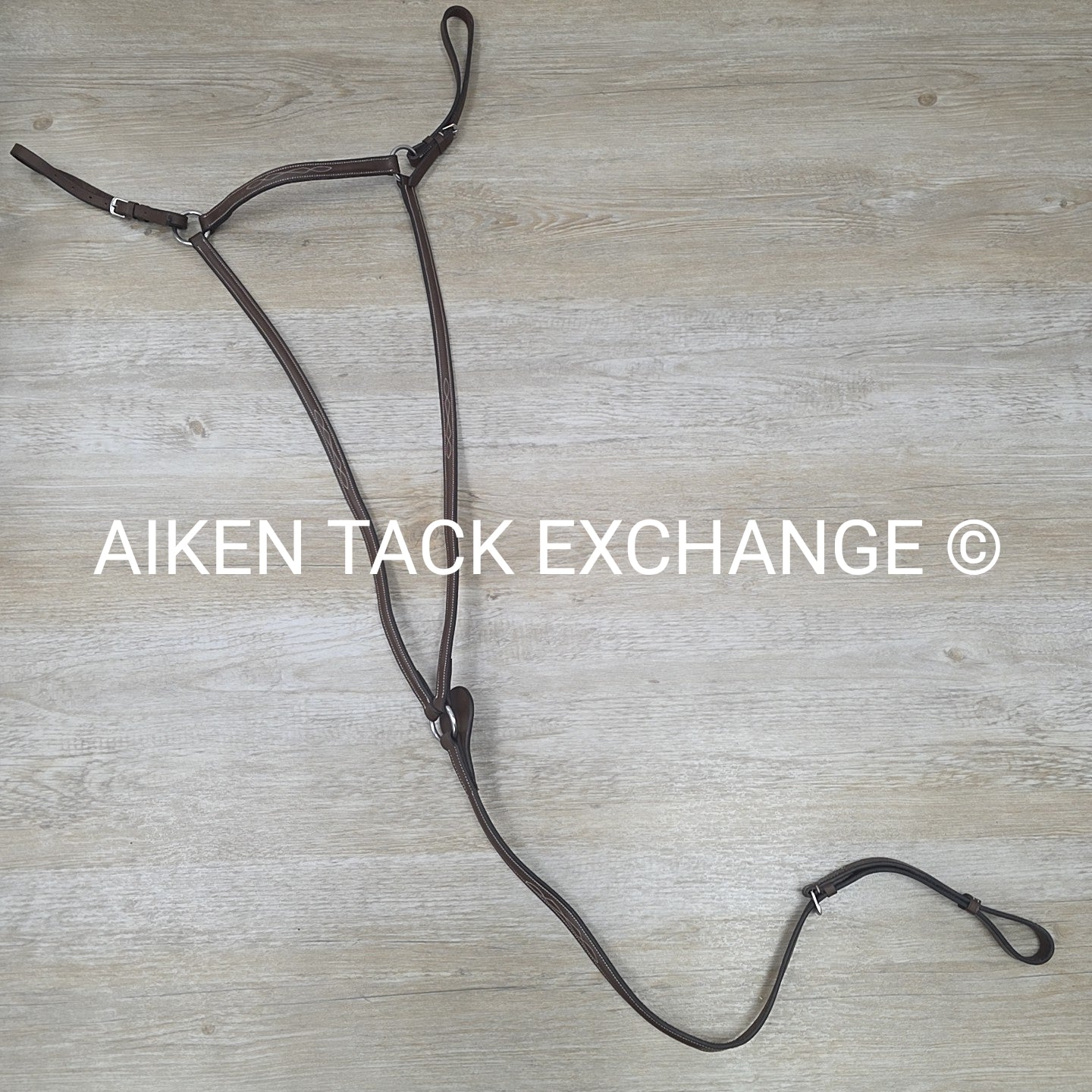 Fancy Stitched Breastplate, Brown, Size Full