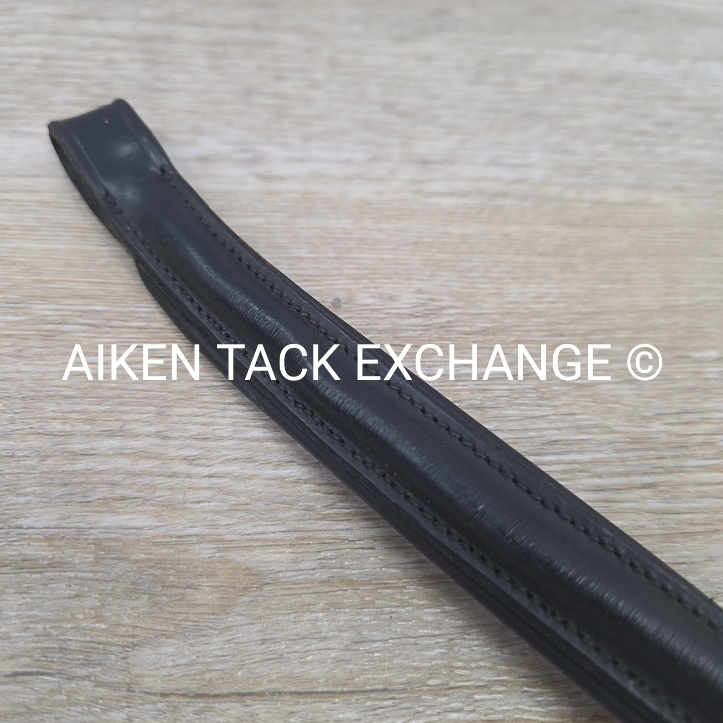 Plain Raised Padded Browband, Black, 15.5"