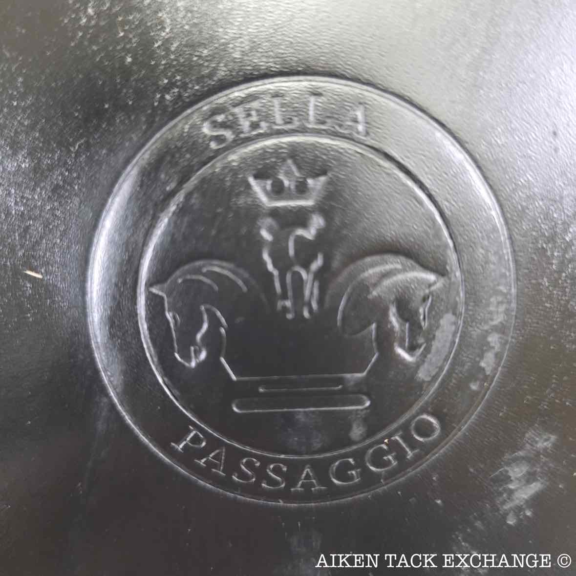 Sella Soleil Passagio Dressage Saddle, 17" Seat, XW Tree, Wool Flocked Panels
