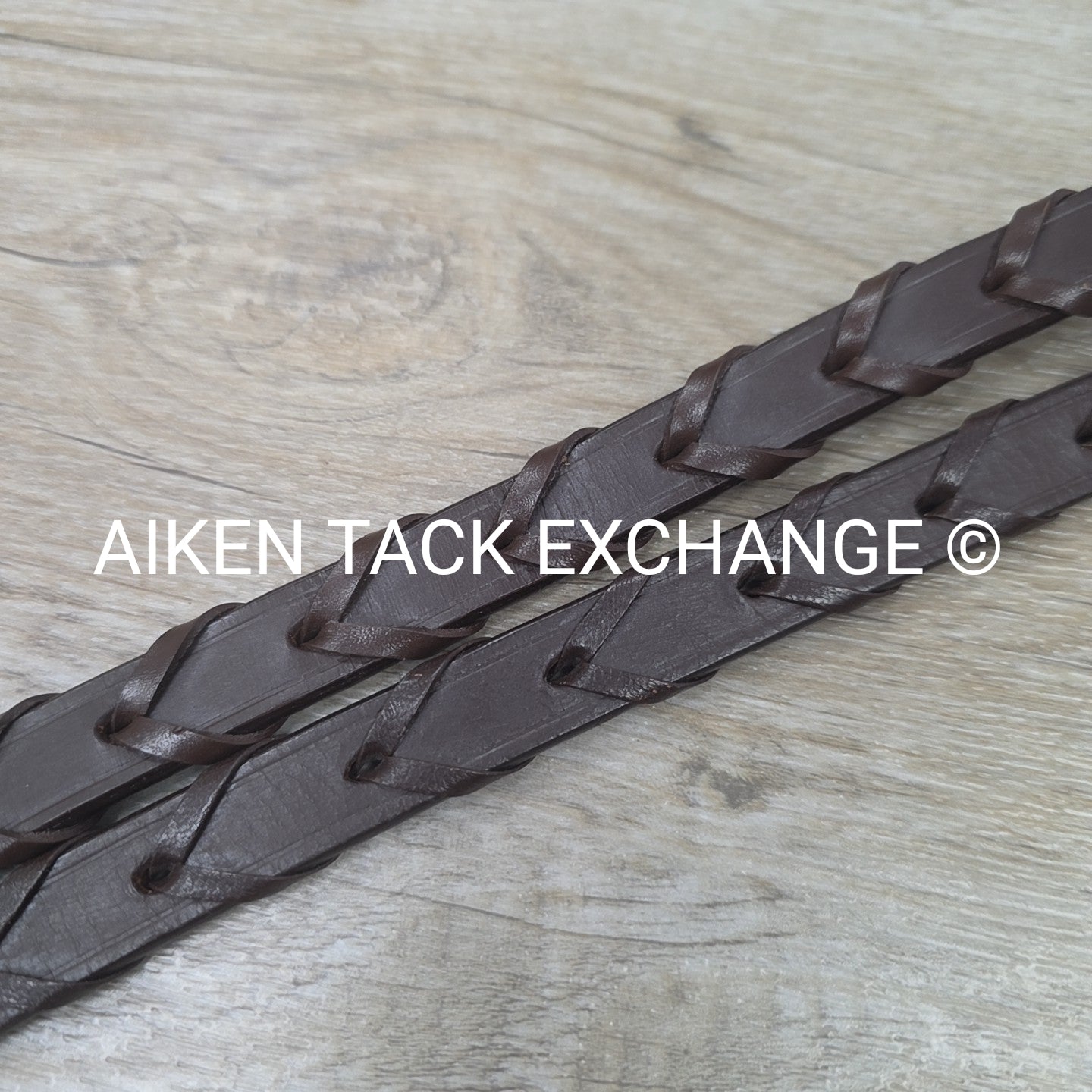 Silver Fox Laced Reins, Brown, Size Full