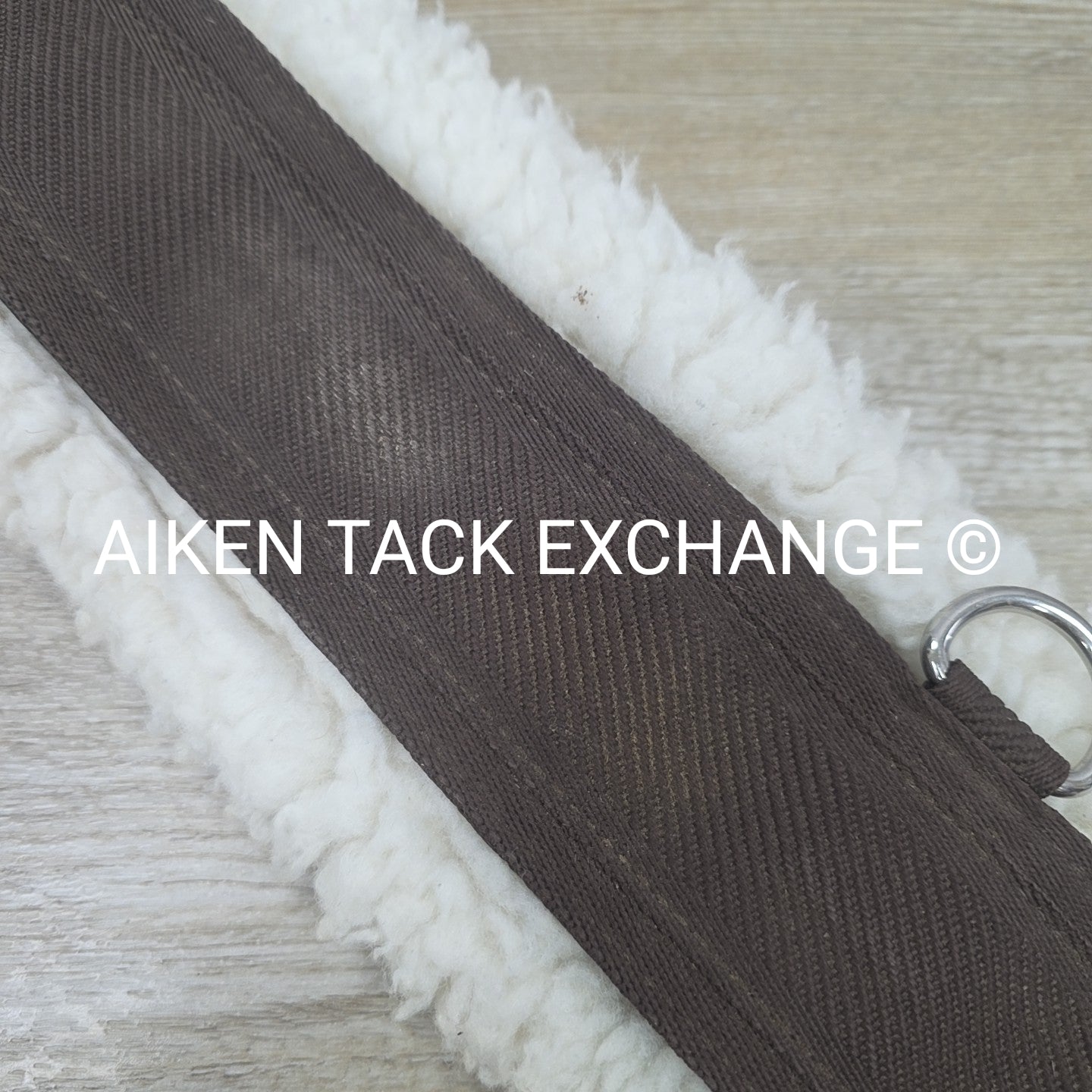 Oaklyn Removable Fleece Double End Elastic Girth, Brown, Size 40"