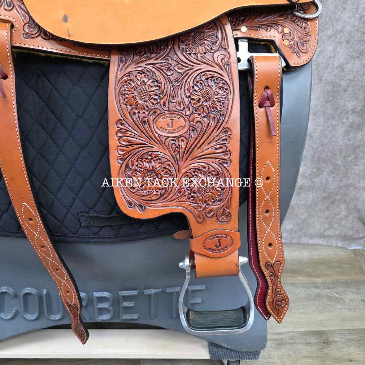 Circle J Western Saddle, 17" Seat, Regular Tree - Semi QH Bars