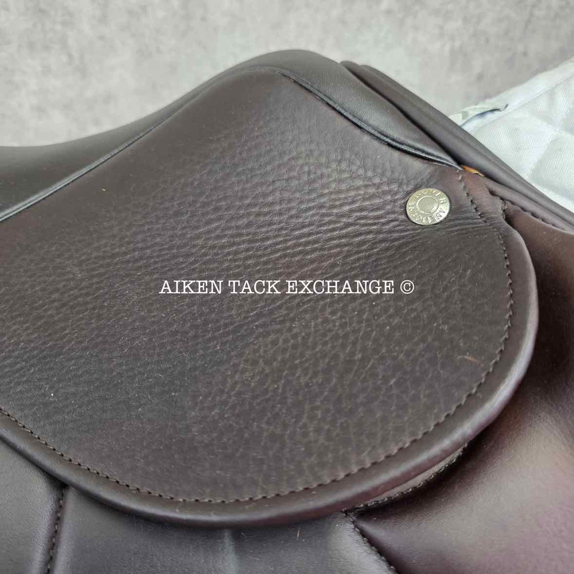 2019 Circuit by Dover Saddlery Premier Monoflap Jump Saddle, 17" Seat, Medium Wide Tree, Wool Flocked Panels
