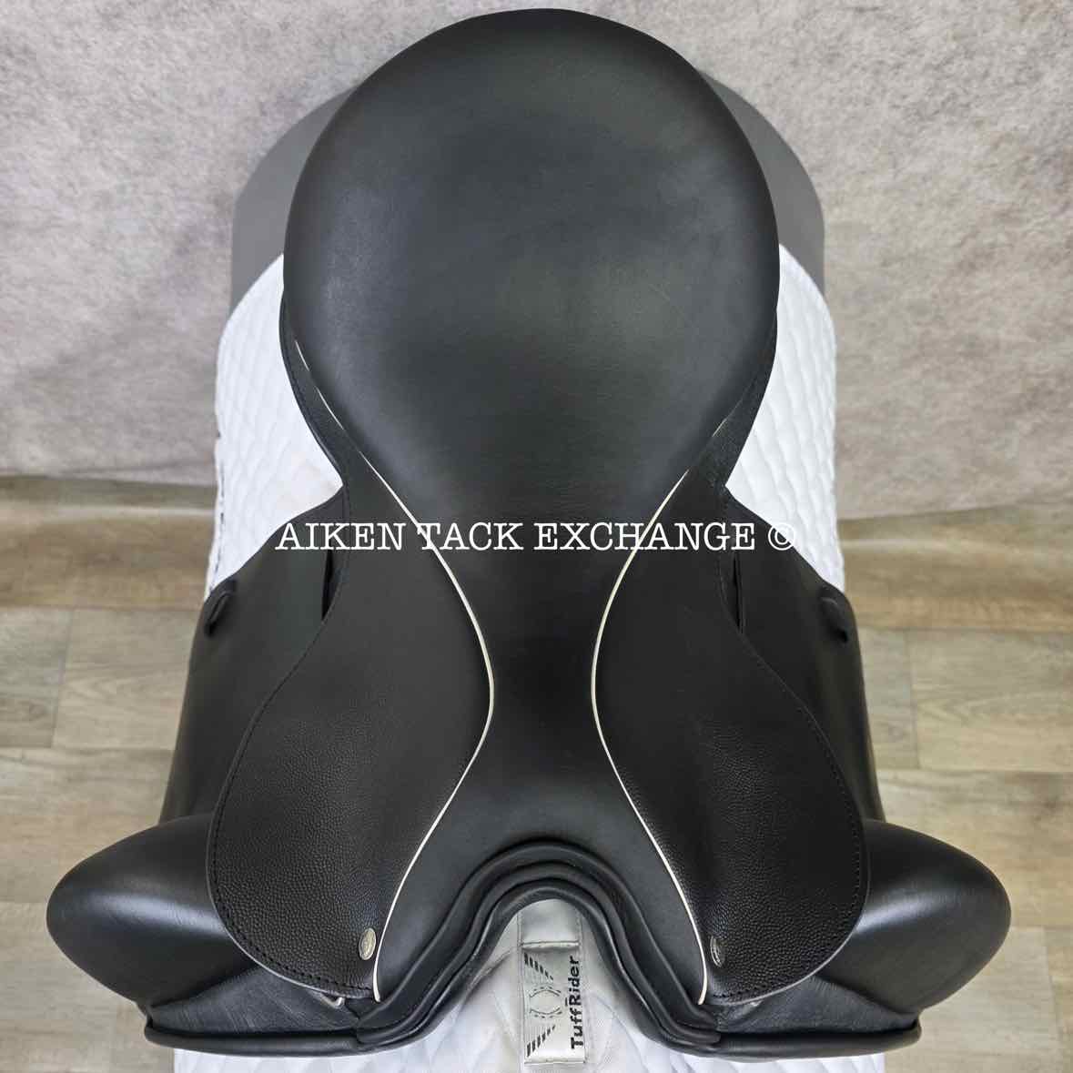 2022 Custom Saddlery Icon Coda Monoflap Dressage Saddle, 17" Seat, Adjustable Tree, Wool Flocked Panels