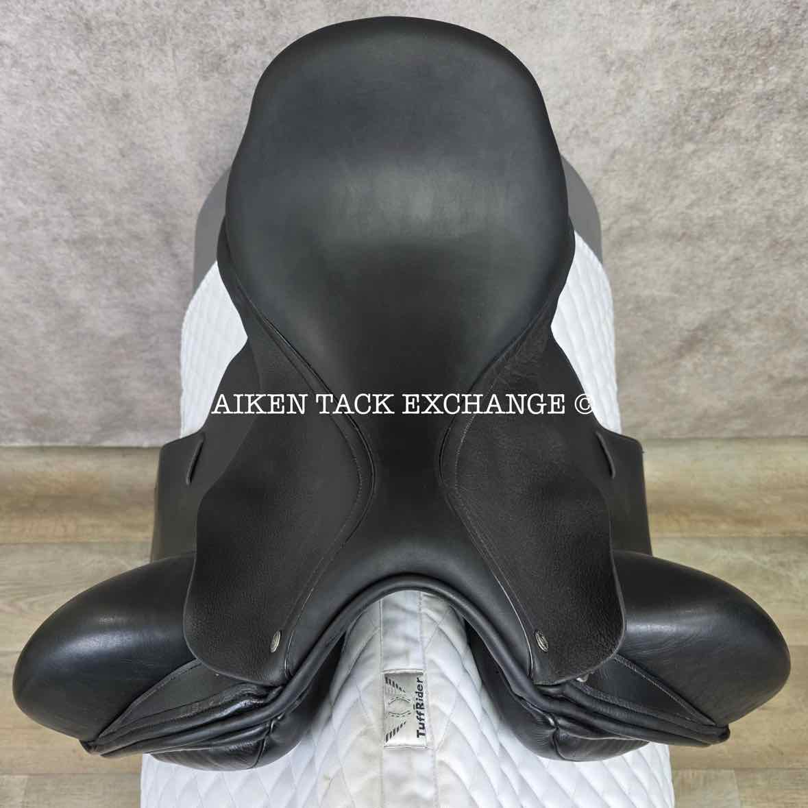2020 Custom Saddlery Wolfgang Gemini R Monoflap Dressage Saddle, 17.5" Seat, Adjustable Tree, Wool Flocked Panels