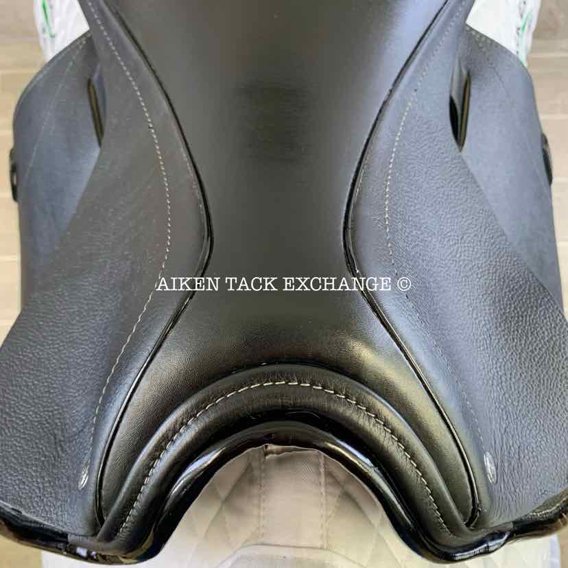 2018 Custom Saddlery Advantage Monoflap Dressage Saddle, 18" Seat, Adjustable Tree, Wool Flocked Pony Panels
