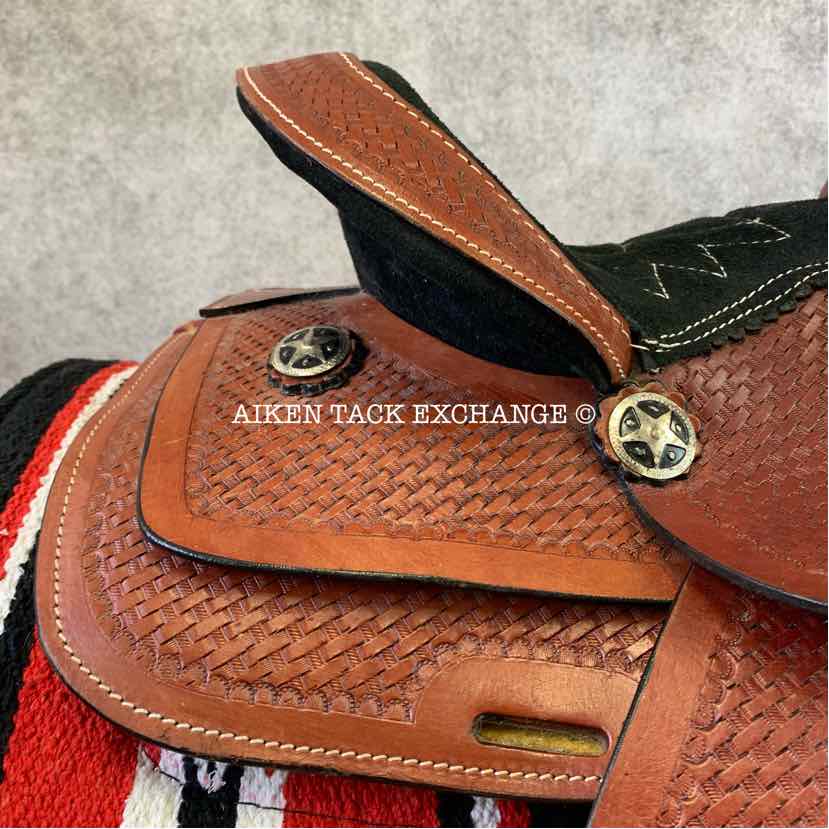 Children's Western Saddle, 10" Seat, Regular Tree - Semi QH Bars, Comes with Pad