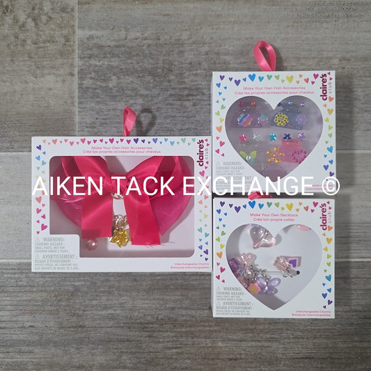Claire's DIY Bundle - 1 Necklace Set, 2 Hair Clip Sets