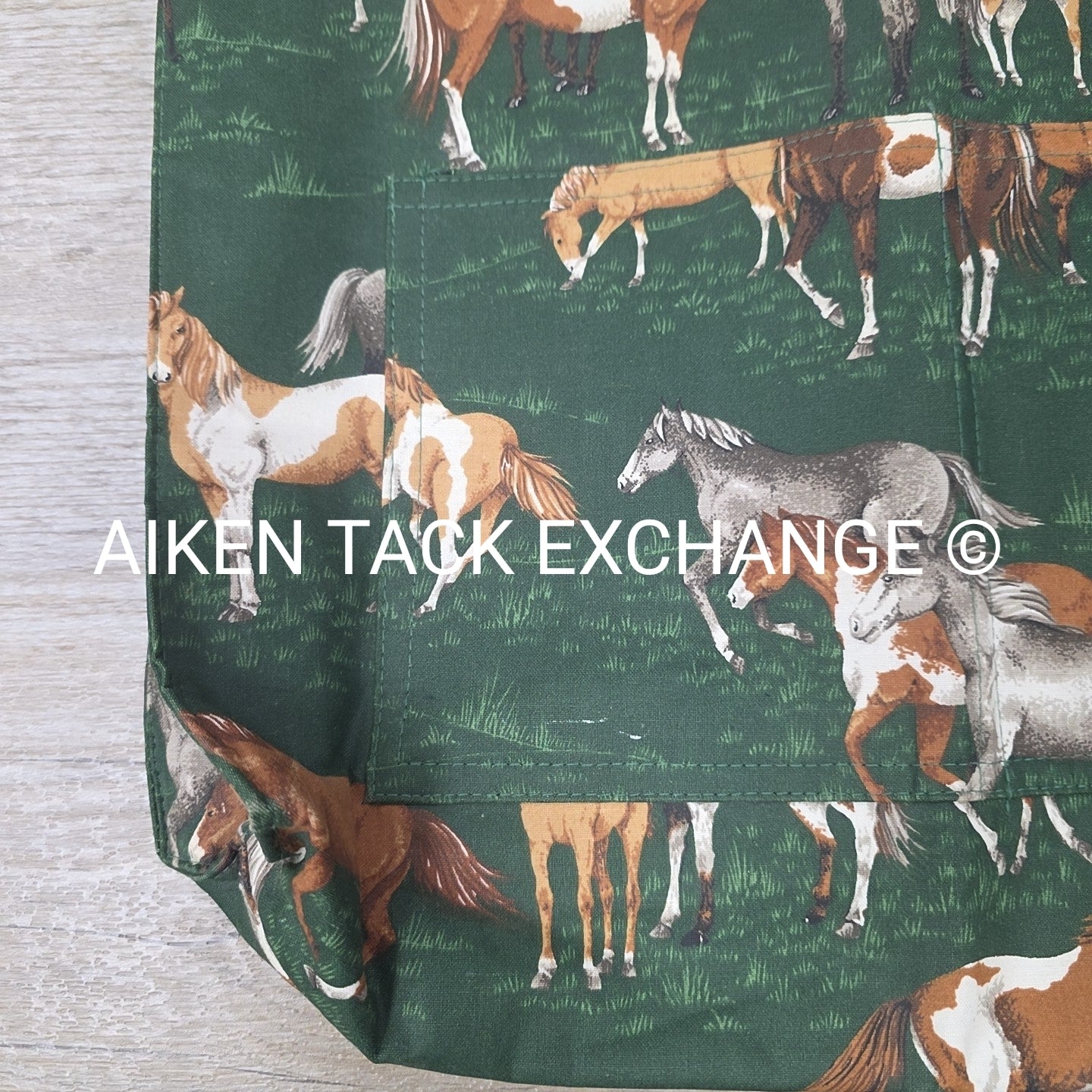 Vintage Infinity Chic Equestrian Print Small Tote