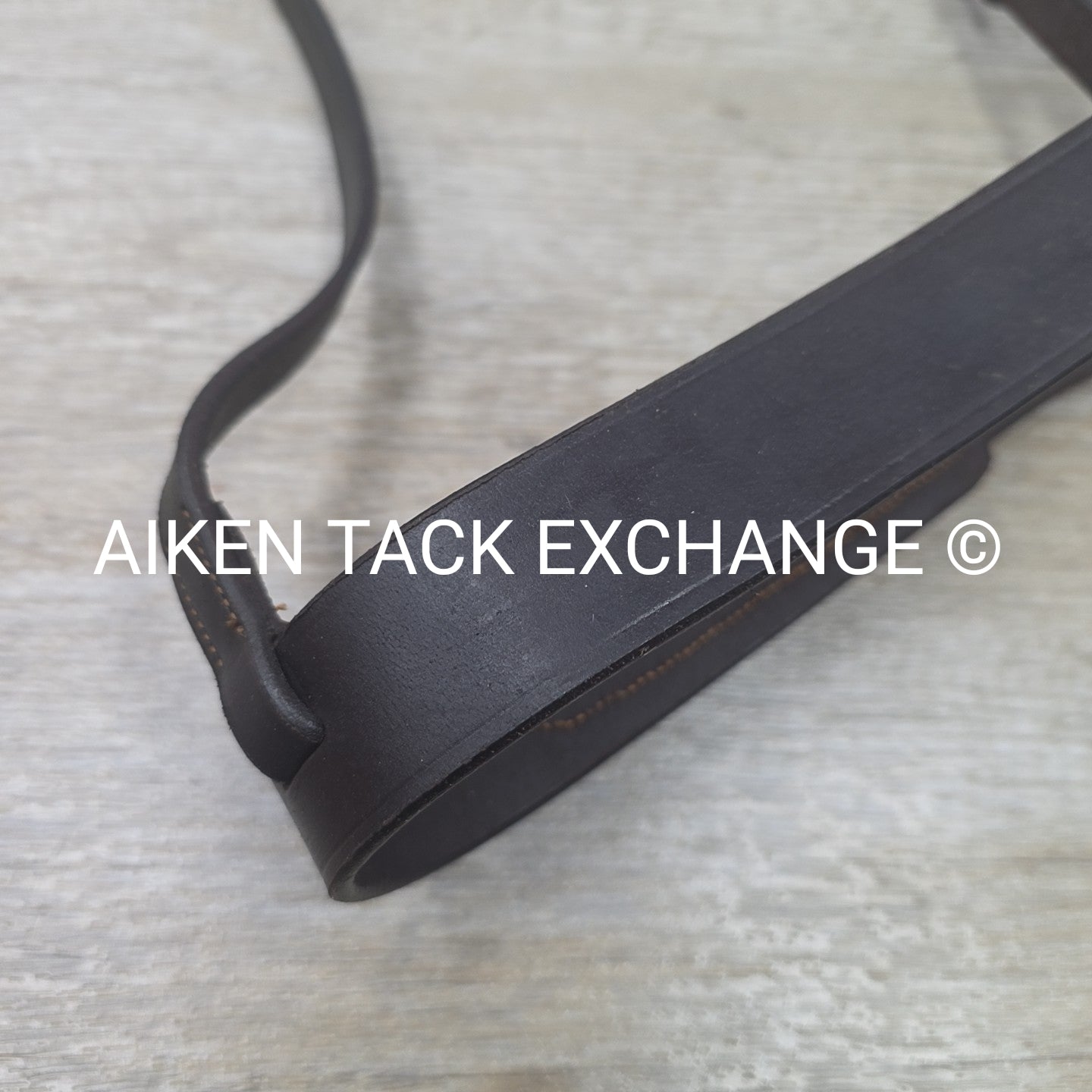 Bobby's English Tack Flat Hunt Noseband, Brown, Size Full