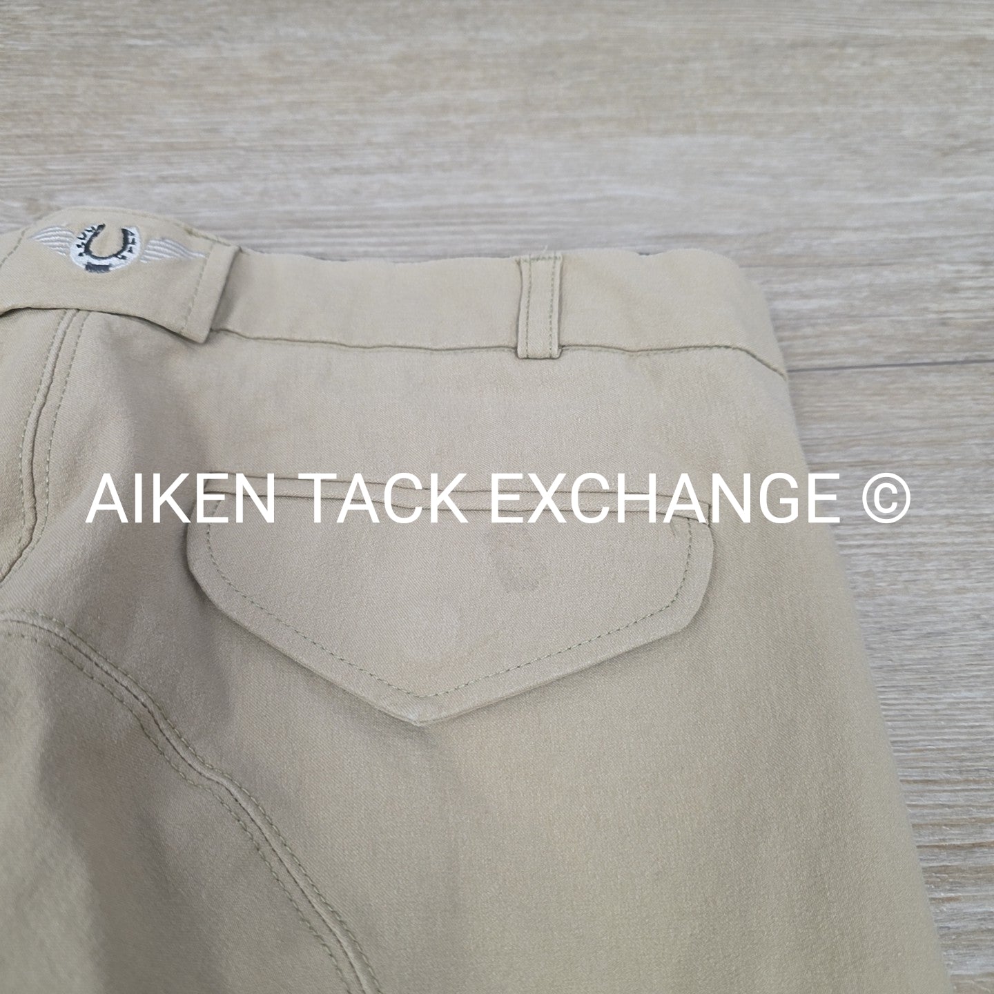 TuffRider Front Zip Knee Patch Breeches, Men's 34