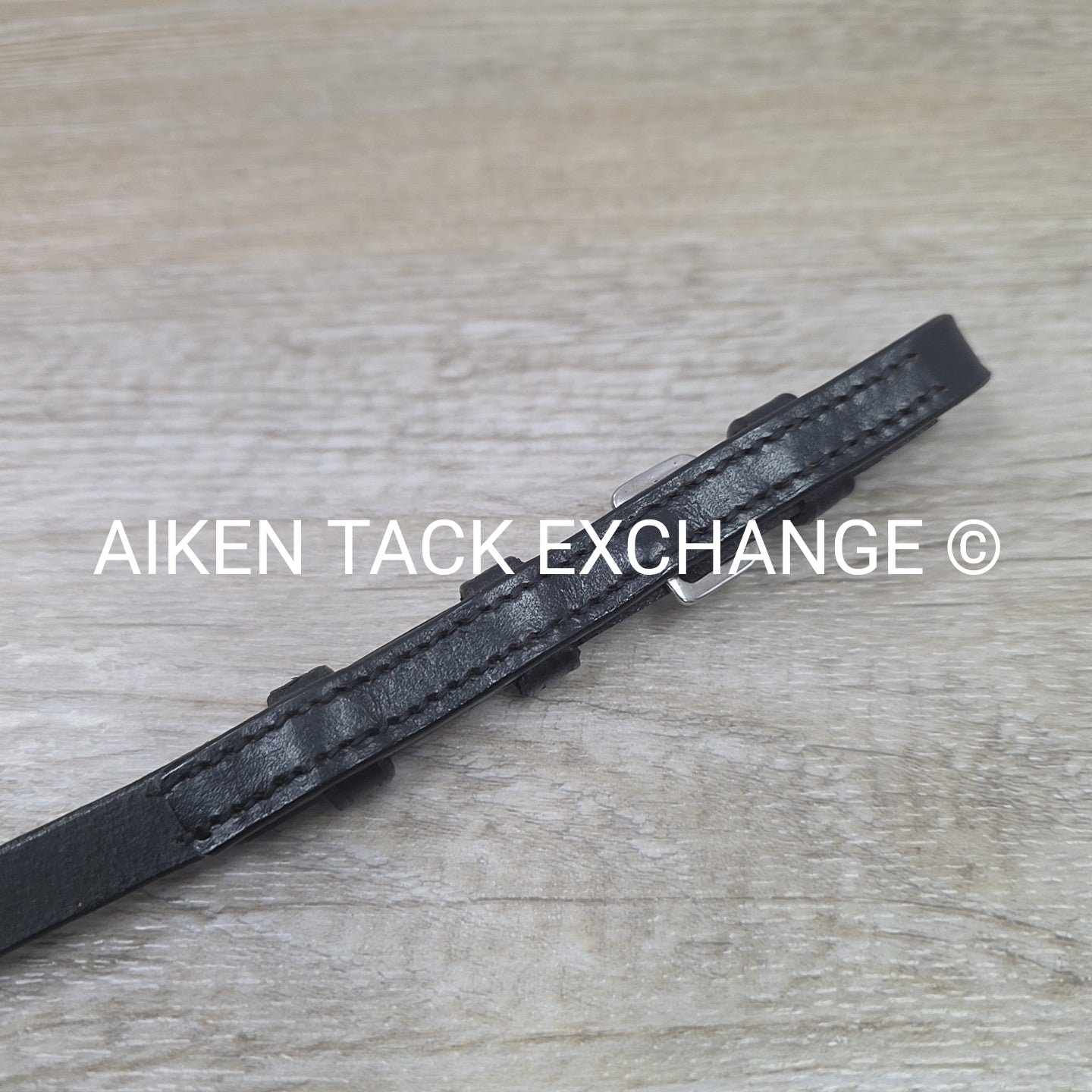 Flat Plain Curb Rein, Black, 54"