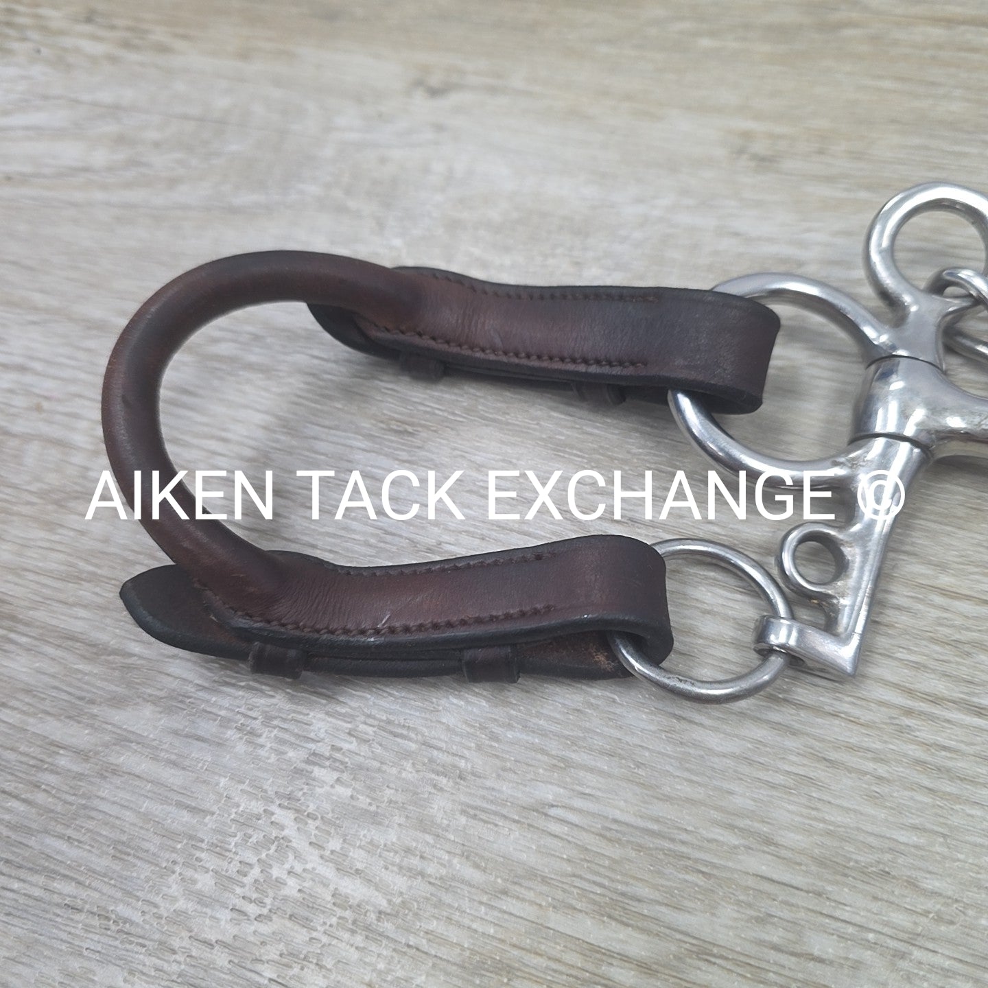 Single Joint Short Shank Pelham Bit with Leather Bit Converters 5"