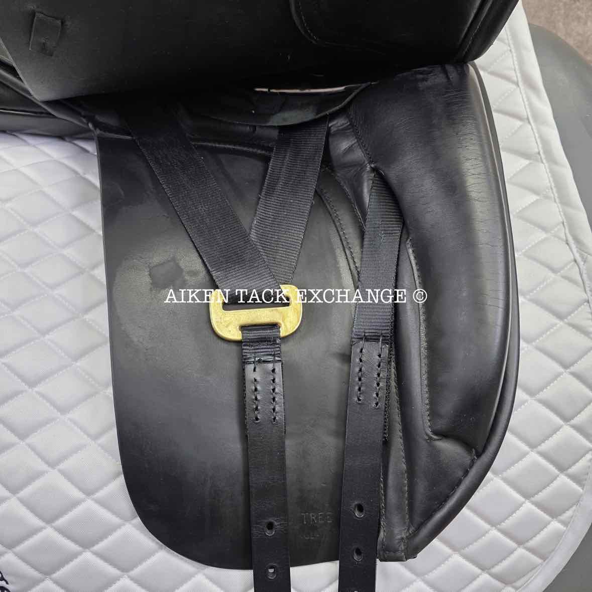 2007 Black Country Eloquence Dressage Saddle, 17.5" Seat, Medium Wide Tree, Wool Flocked Panels