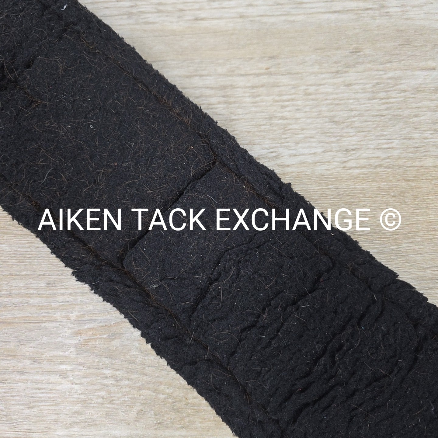 Fleece Dressage Girth with Double Elastic, Black, 30"