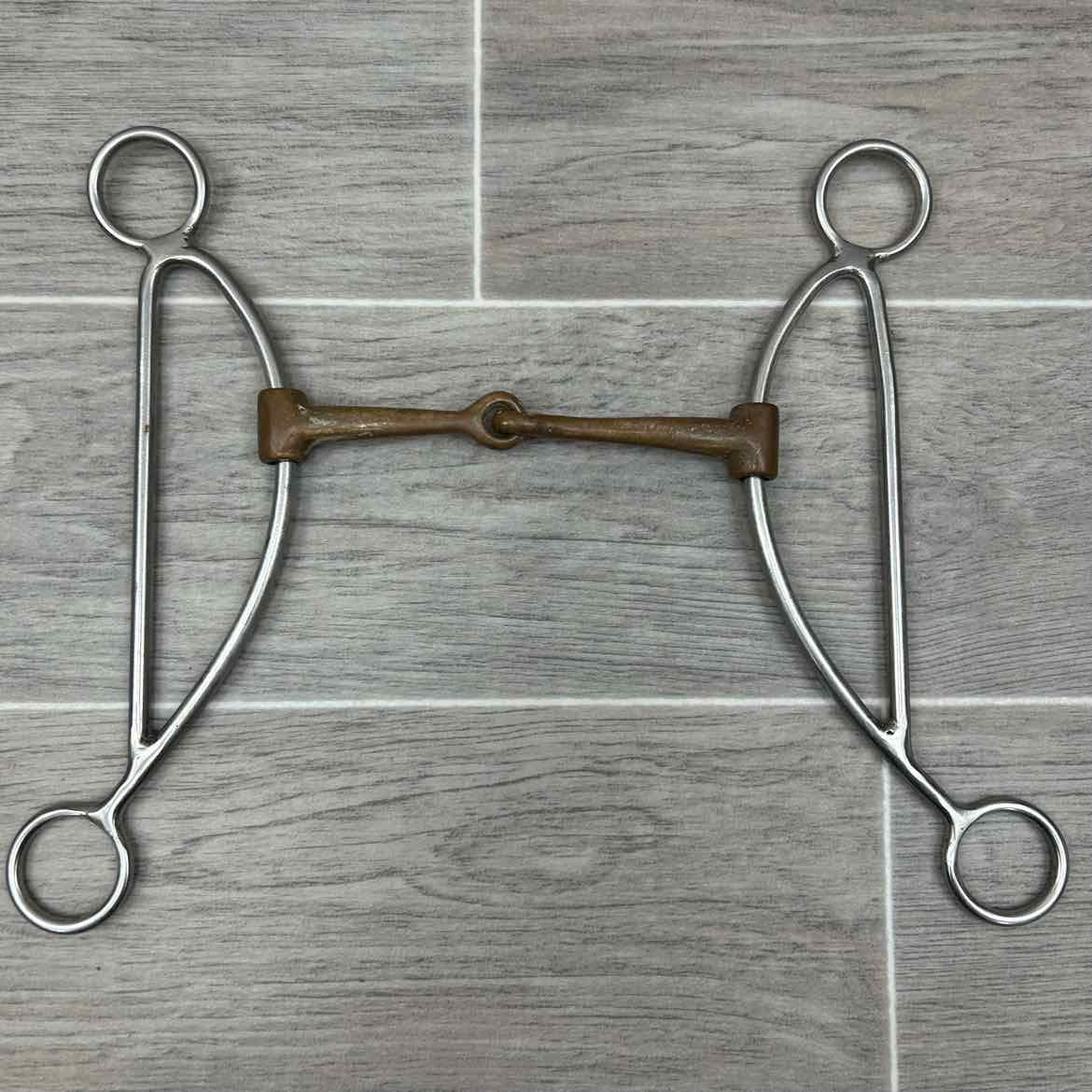 Copper Single Joint Banana Shank Gag Bit 5"