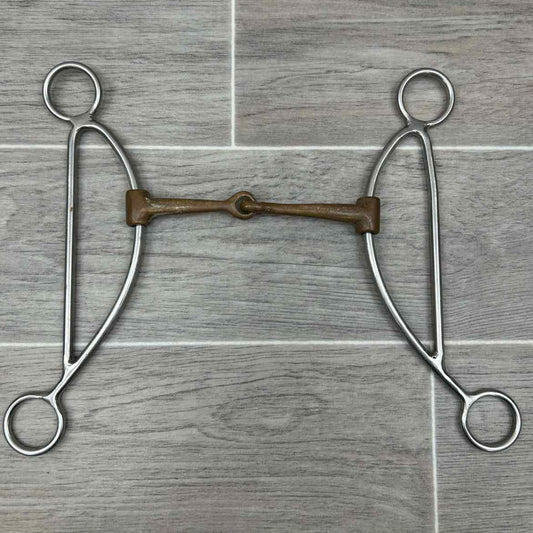 Copper Single Joint Banana Shank Gag Bit 5"