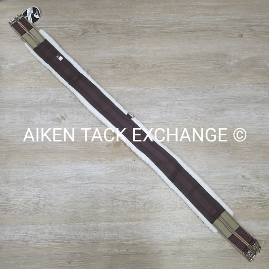 HFP Fleece Girth with Double End Elastic, Brown, 58"