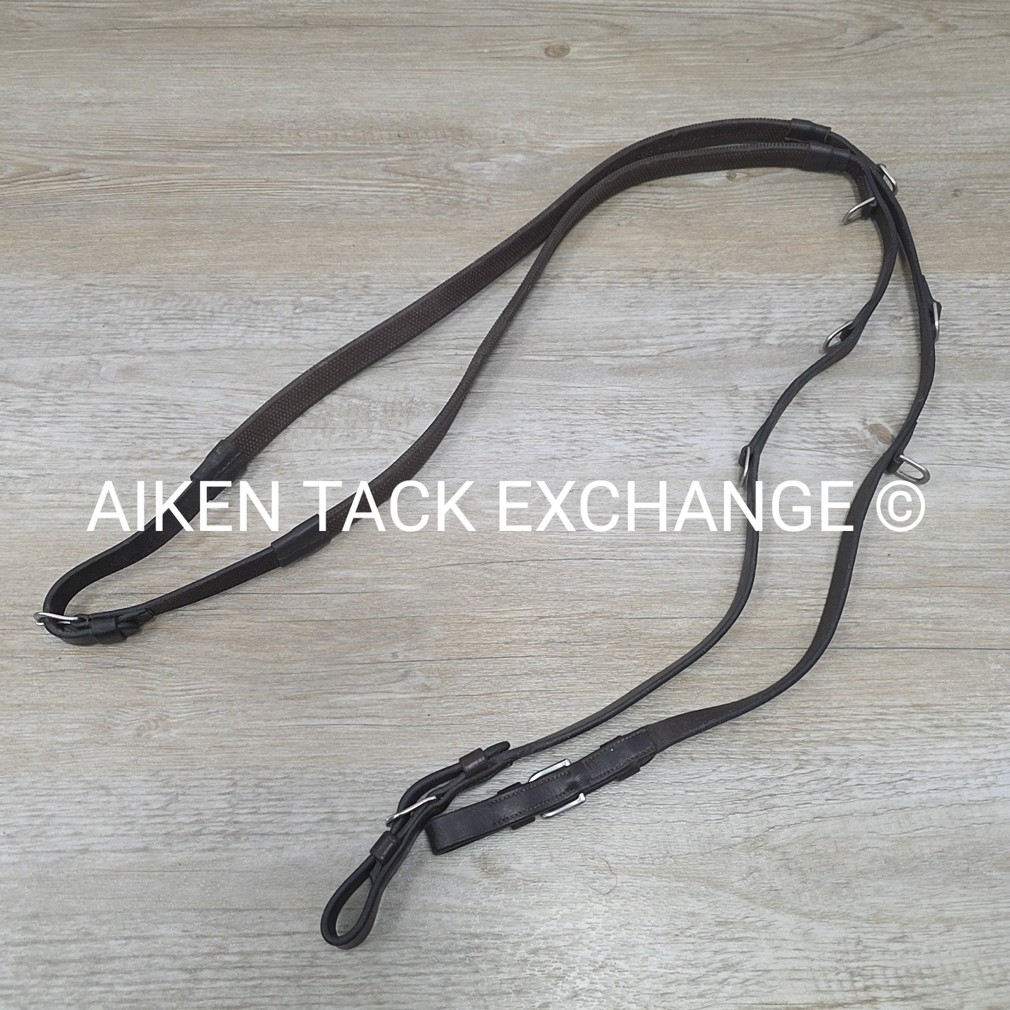 Camelot German Martingale Rein Set, Brown, Size Cob