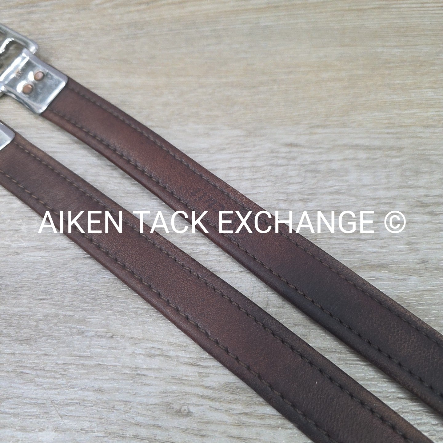Dover Saddlery Circuit Lined Stirrup Leathers, Brown, 54"