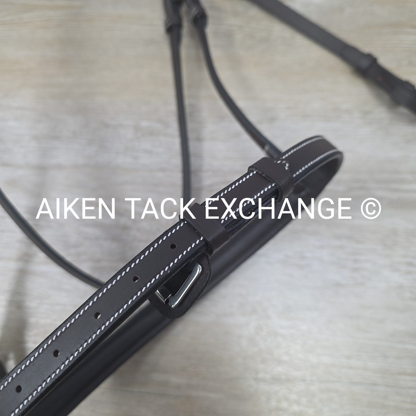 HDR Pro Mono Crown Fancy Stitch Padded Bridle with Reins, Havana Size Full/Horse