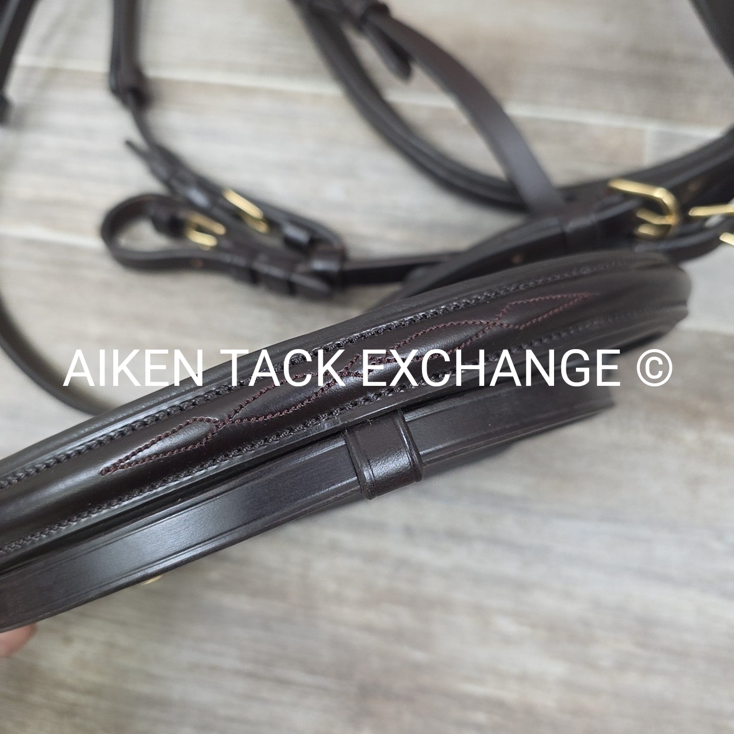 Kentaur Fancy Stitched Flash Bridle with Matching Reins, Brown, Size Full