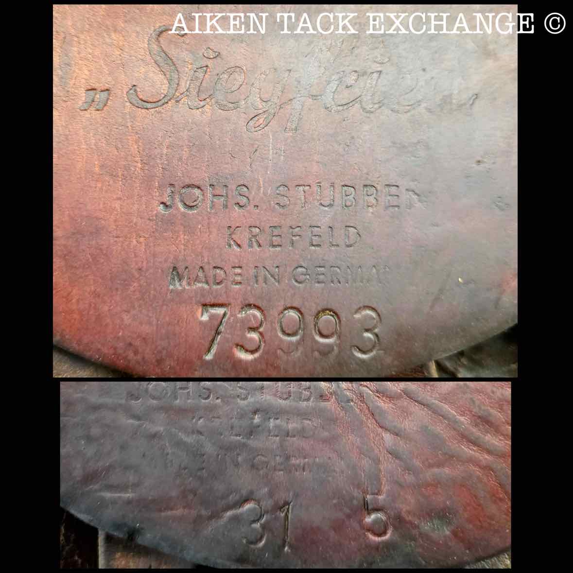 Stubben Siegfried Saddle, 16.5" Seat, 31.5 cm Tree - Wide, Wool Flocked Panels