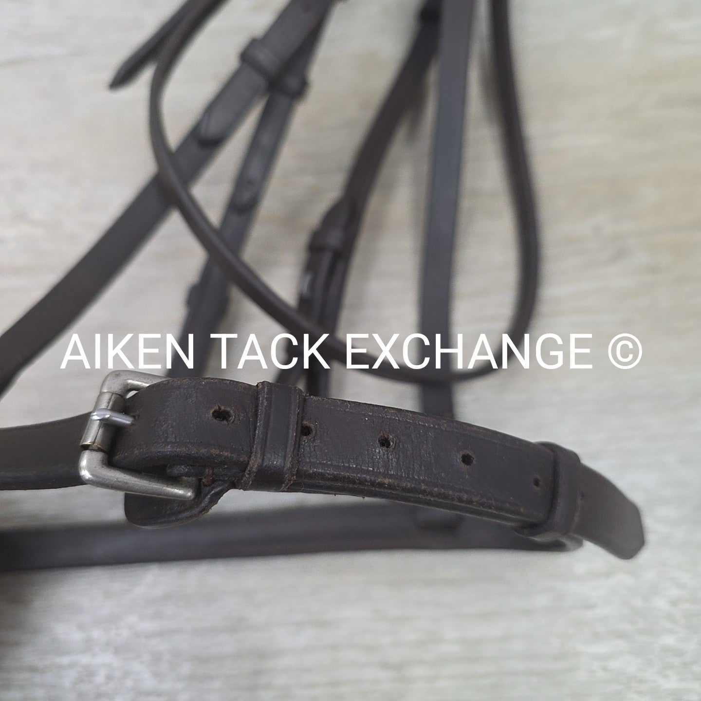 Plain Raised Bridle, No Reins, Brown, Size Full