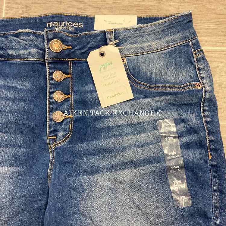 Maurices High Rise Denim Flex Jeggings Jeans, Women's Size 14W Regular
