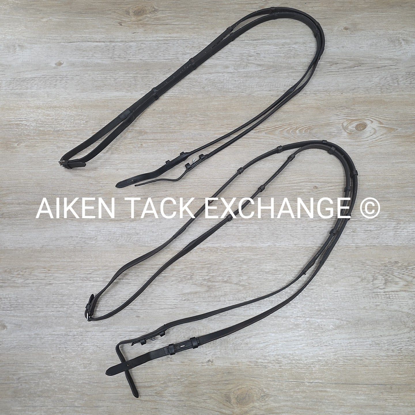 BARGAIN BUNDLE: Halter Ego & Unknown Brand Rubber Grip Lined Leather Reins, Blac
