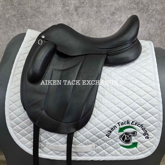 2018 Forestier Aachen Monoflap Dressage Saddle, 17" Seat, 1 Flap, MW/W Tree, PRO Panels, Full Buffalo Leather
