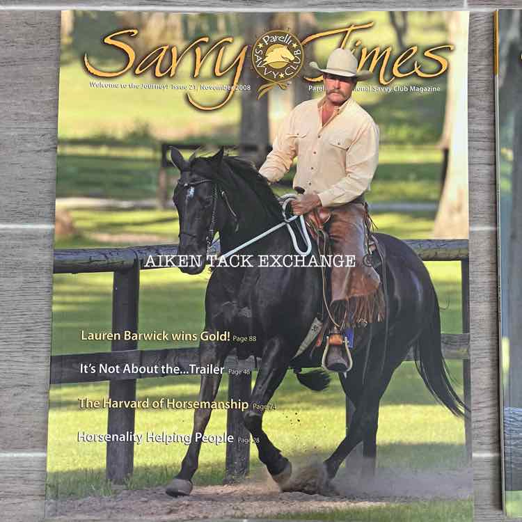 Parelli Savvy Times Magazines: February, May, August, & November 2008