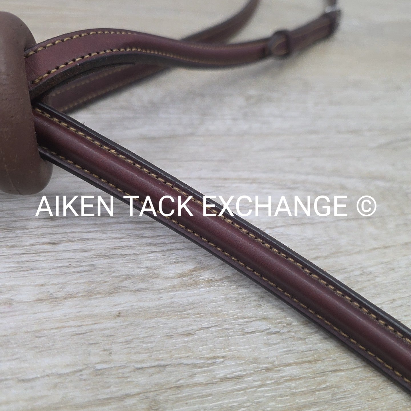 Fancy Stitched Raised Standing Martingale. Brown, Size Full