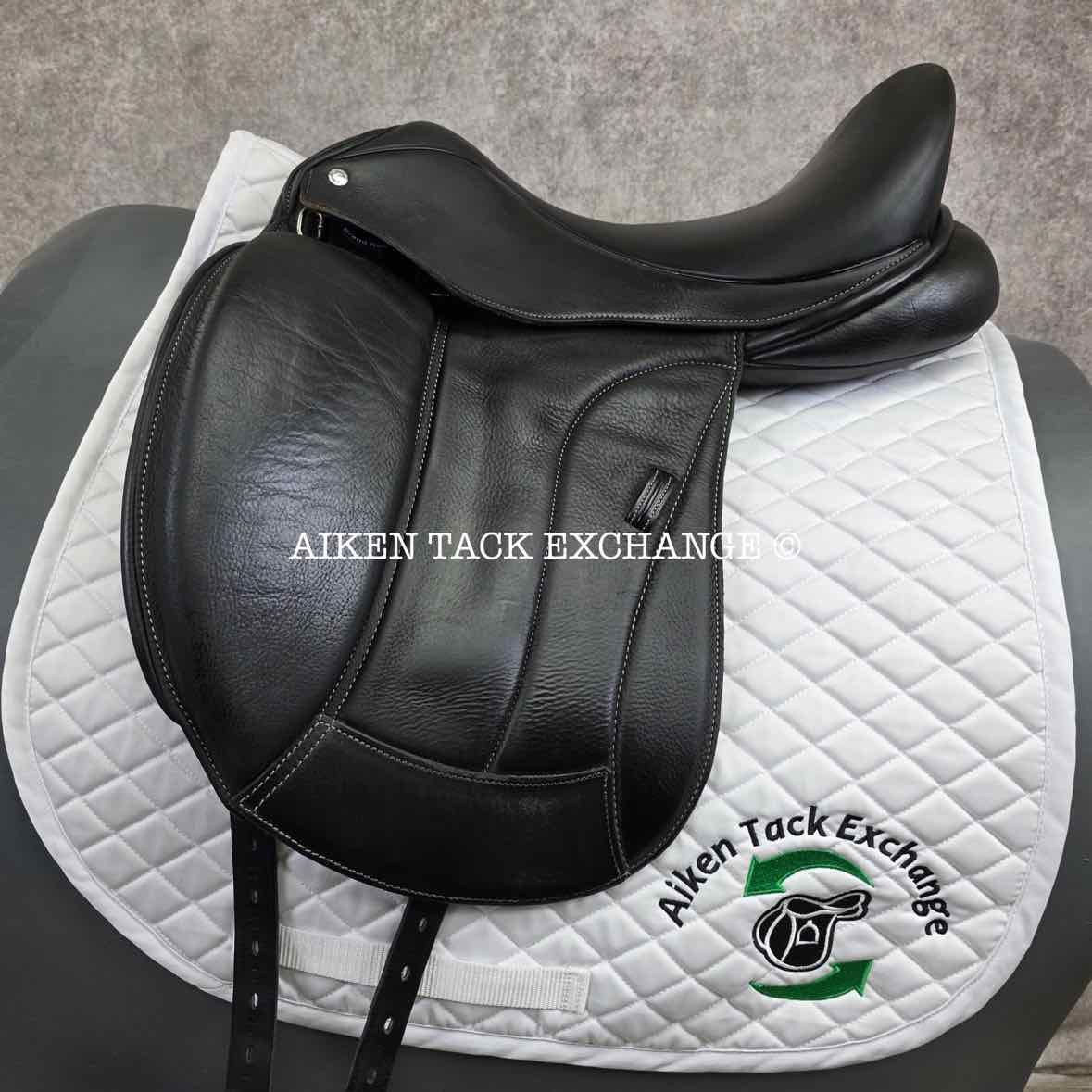 2018 Custom Saddlery Revolution Monoflap Dressage Saddle, 17" Seat, Adjustable Tree, Wool Flocked Panels