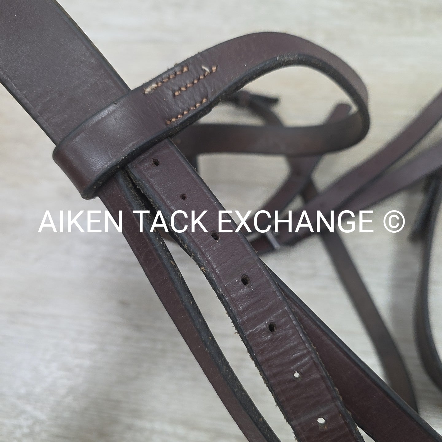 Horse Country Flat Hunt Bridle, Missing Cheek Pieces, No Reins, Brown, Size Full