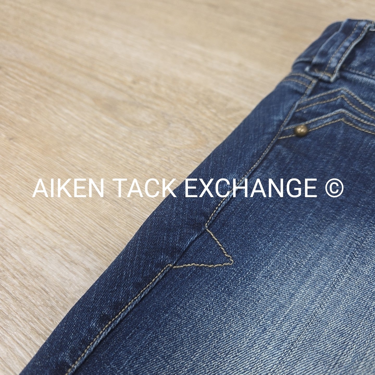 Ariat Denim Knee Patch Breeches, Women's 30