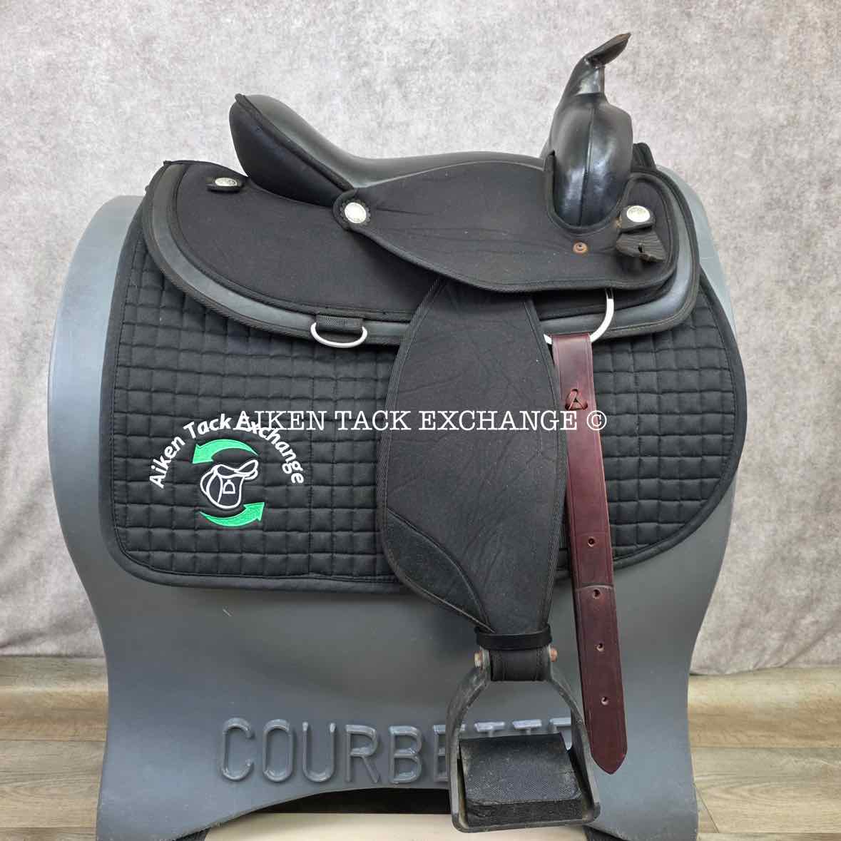 Abetta Brushhopper Gaited Comfort Trail Western Saddle, 16" Seat, Regular Tree - Semi QH Bars